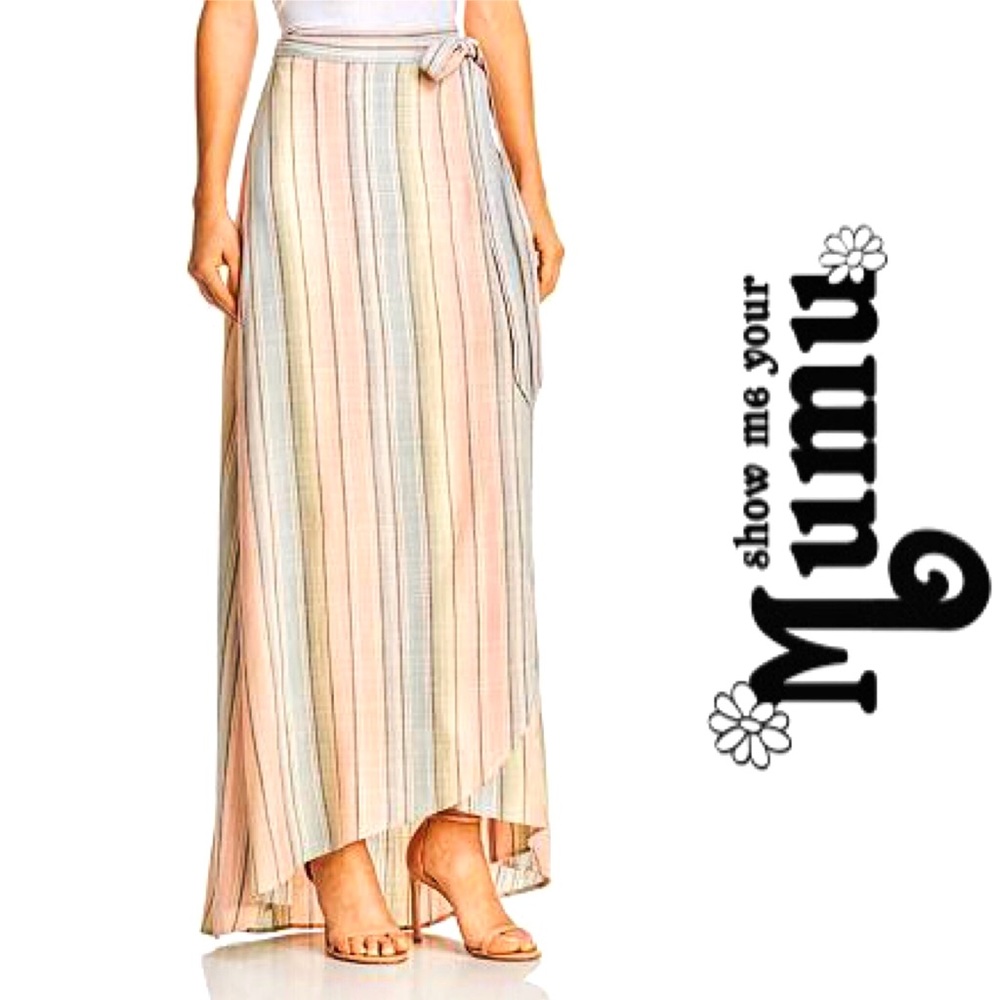 Show Me Your MuMu Multicolor Striped Maxi Skirt